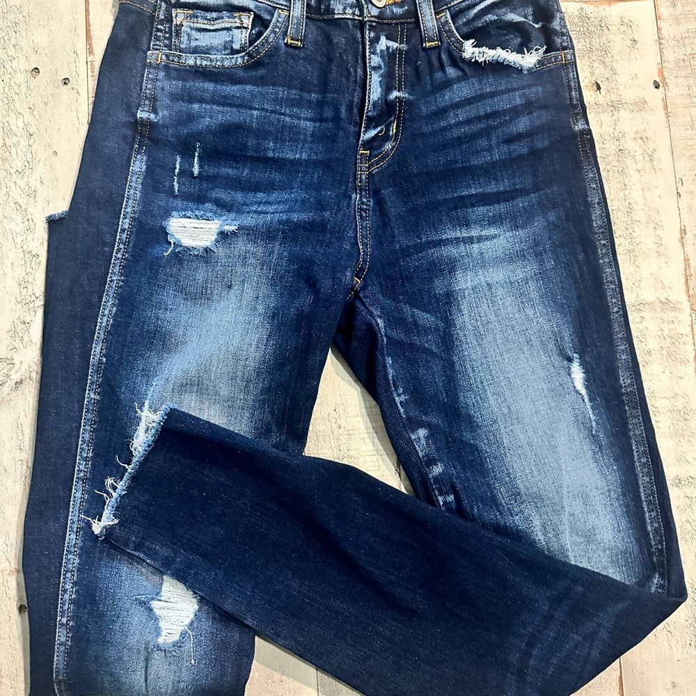Flying Monkey Blue Skinny Jeans Distressed Design